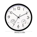 Outdoor Clock Decorative Round Clock With Thermometer and Humidity Large Wall Clocks Waterproof Elegant Retro Silent Clock