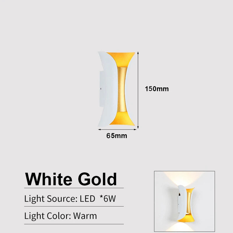 Modern Wall Sconces 10W Wall Lamp, LED Wall Light White Up Down Wall Mount Lights for Living Room Hallway Bedroom Decor