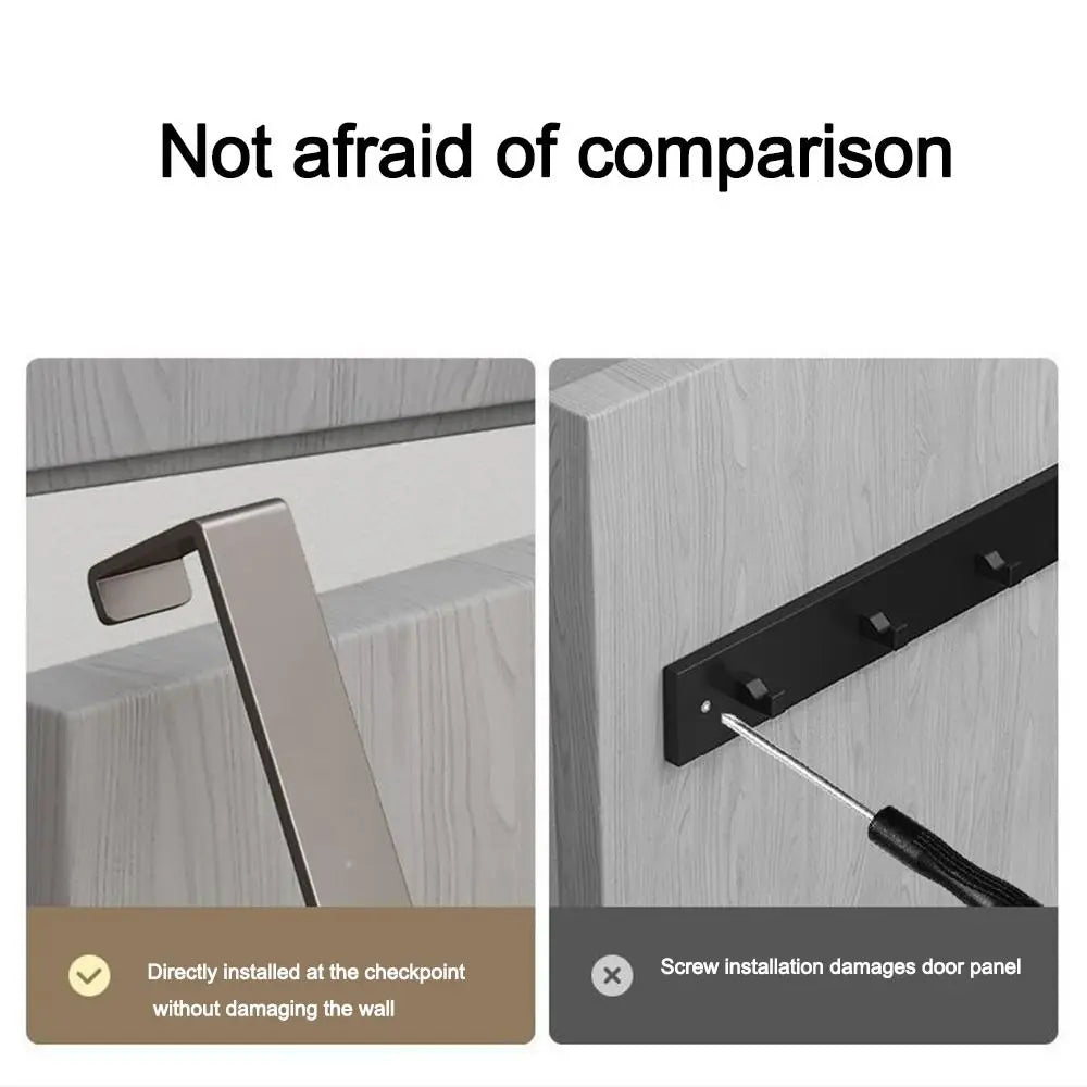 Door Behind Hook Storage Wall Hanging Clothes Hanger Coat Hook Punch-free Hanger Bedroom  Kitchen Organizer Quick Installation