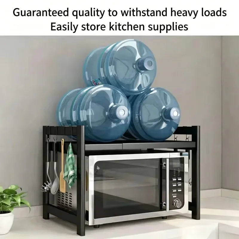 Kitchen Countertop 2Layer Microwave Oven Rack Shelf Seasoning Storage Holder Stand Household Kitchen Storage Organizer Furniture