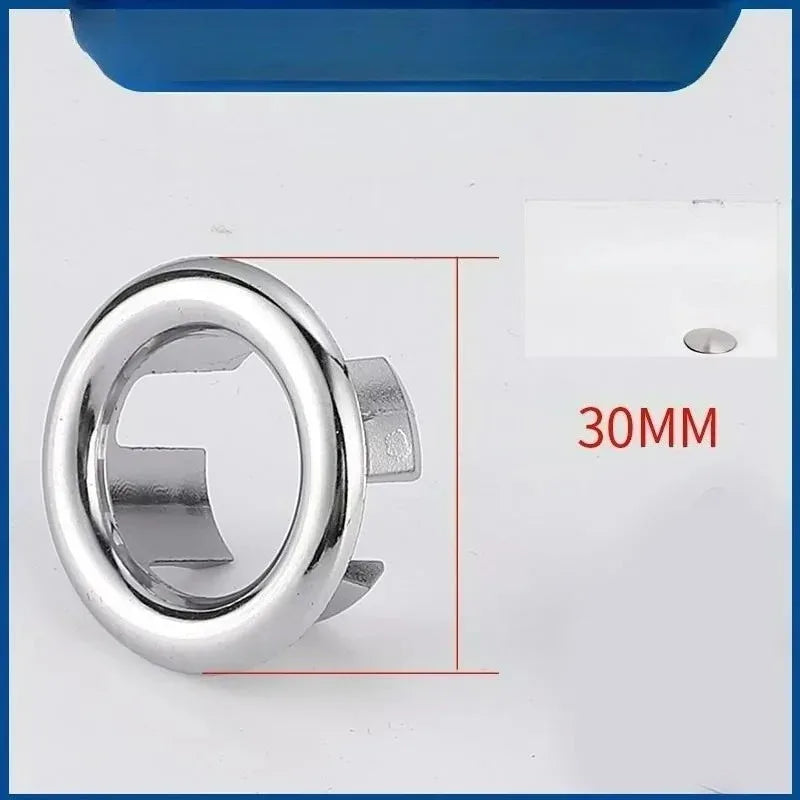 Plastic Wash Basin Overflow Ring Decorative Cover Sink Basin Overflow Plug Spare Part Neatly Designed Sink Overflow Ring