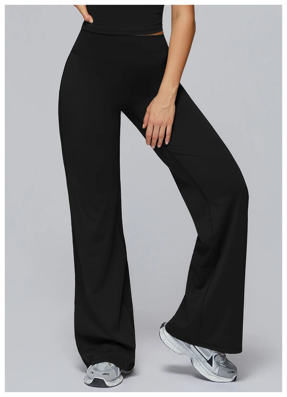 Women's Sports Yoga Pants High Waisted Straight Flared Trousers Running Fitness Sport Trousers Female Gym Casual Sports Pants