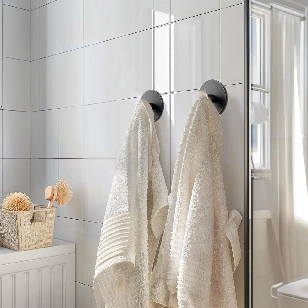 Towel Hooks Extra Sticky Stainless Wall Coat Racks Rustproof Hook Holder Wall Mount Punch-free Hanger for Kitchen Bathroom Home