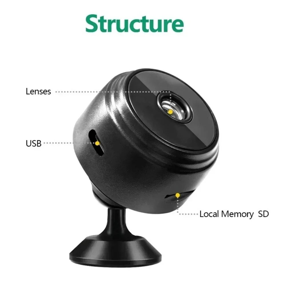 A9 WiFi Security Camera Wireless Surveillance Camcorder Infrared Night Vision Motion Detection Remote Video Monitor Smart Home