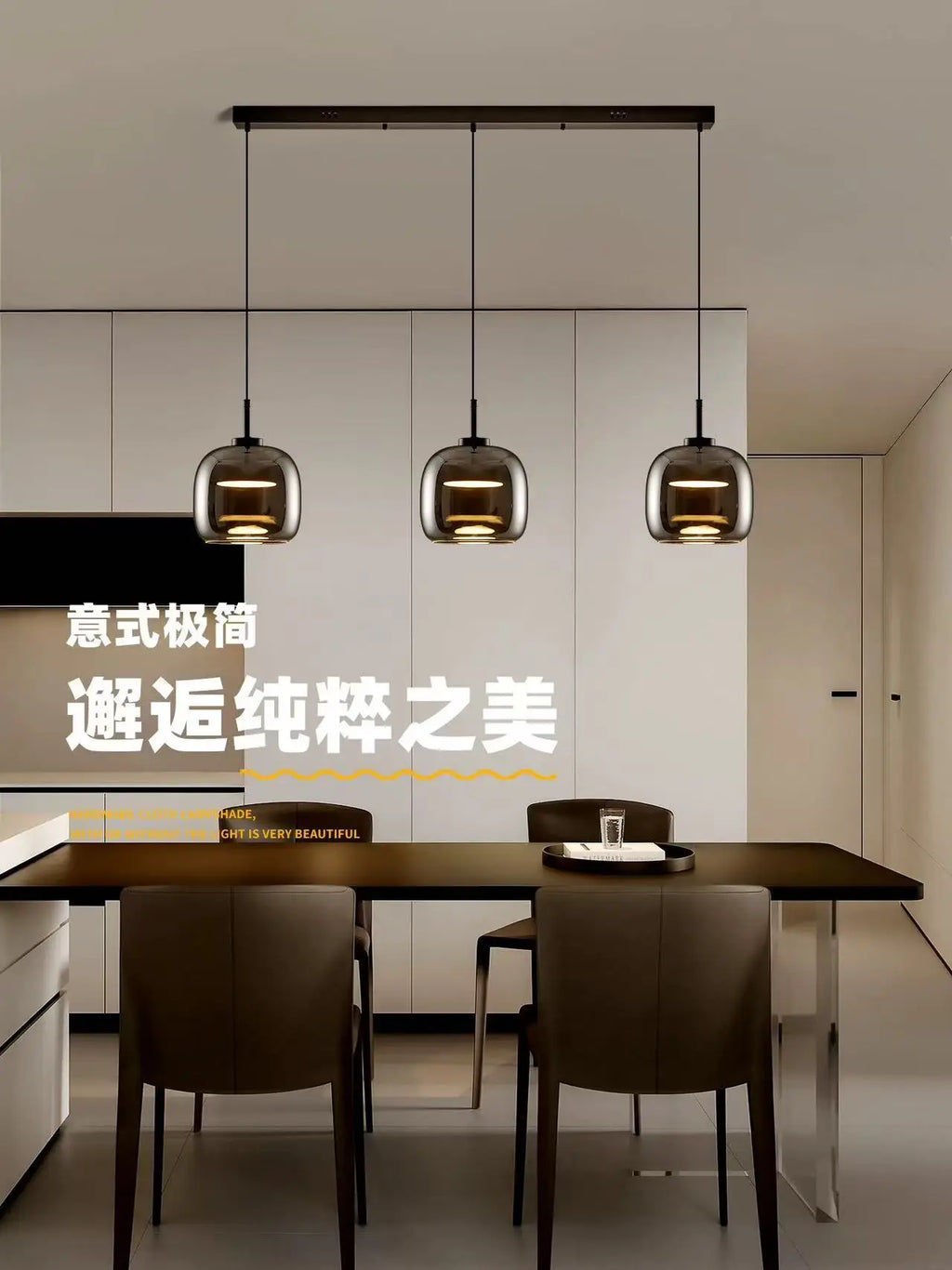 Modern Led Glass Pendant Light for Island Restaurant Hanging Lamp Decoration Ceiling Chandeliers Modern Home Decoration