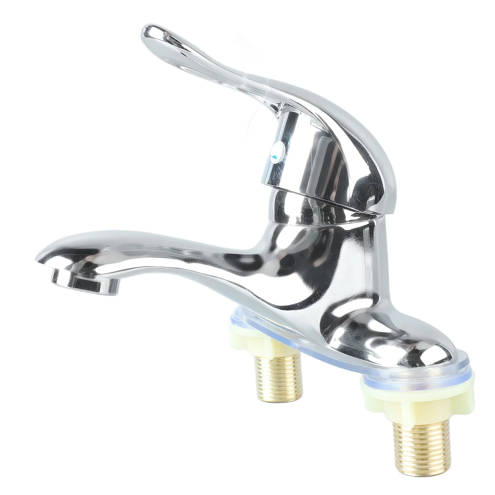 2 Hole Bathroom Sink Faucet Bathroom Sink Faucet Zinc Alloy 2 Hole Single Handle Hot and Cold Water Mixer Tap for Home Hotel