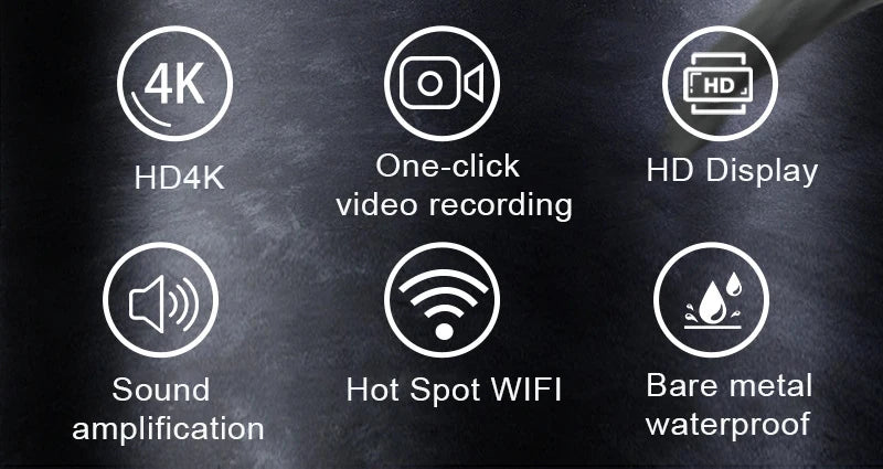 HD 4K Action Camera Wireless Wi-Fi Mini Outdoor Sports Cam Waterproof Multi-Function Cycling Recorder Wearable Helmet Cam