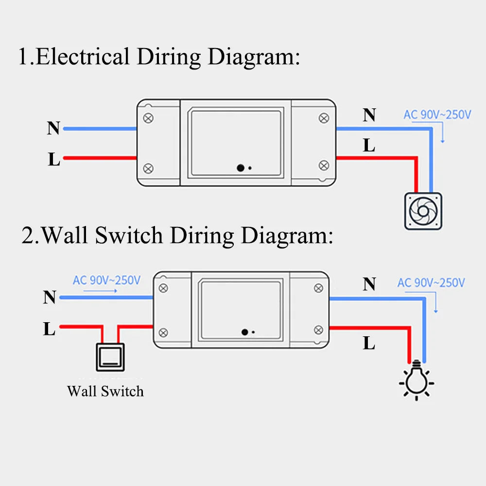 WiFi Smart Switch Automation Breaker Smart Home House APP Remote Control and Voice Control Wireless Remote Control Switch Relay