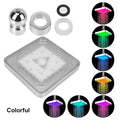 Square Fixed Showerhead Rainfall Top Spray 7 Colors Gradual Changing 3 colors Temperature Sensor LED Shower Head
