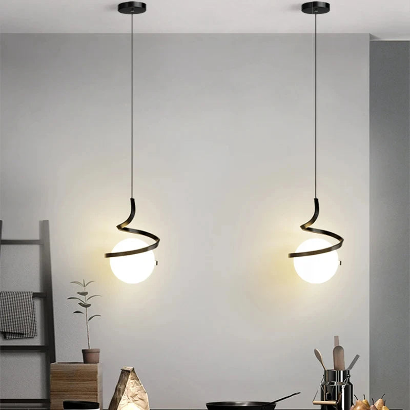 Modern LED Pendant Lights Indoor Lighting Glass Hanging Lamp For Home Dining Tables Bedside Kitchen Living Room Decoration Light