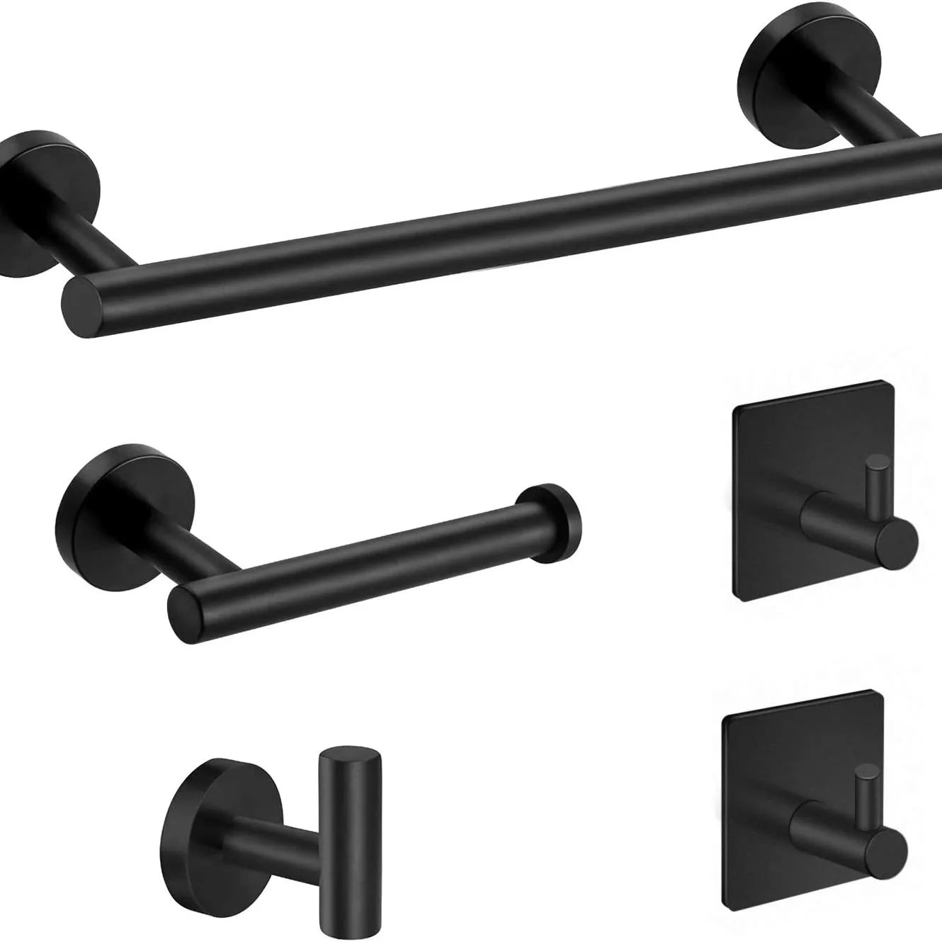 Bathroom Hardware Set Accessories Wall Mounted Stainless Steel Towel Bar Towel Ring Toilet Paper Holder Hook Bathroom Kit