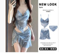 Bikini swimsuit women's 2025 new three-piece set, advanced sense split, meat cover, conservative seaside vacation, niche hot