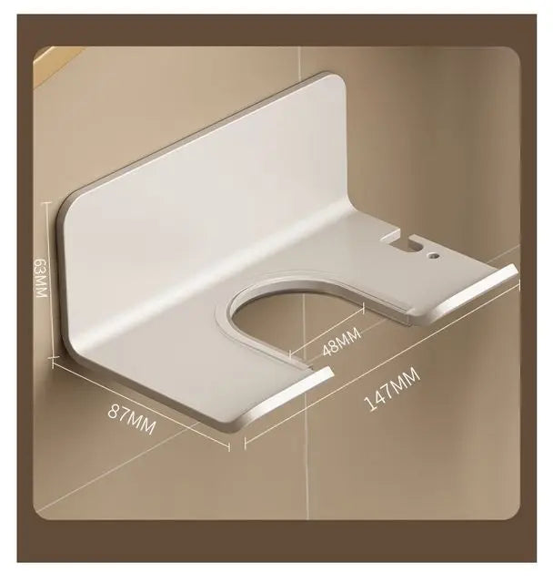 Hair Dryer Holder Bathroom Hair Straightener Stand Nail Free Shelves for Wall Room Bathroom Storage Rack Shelf Wall-mounted Home