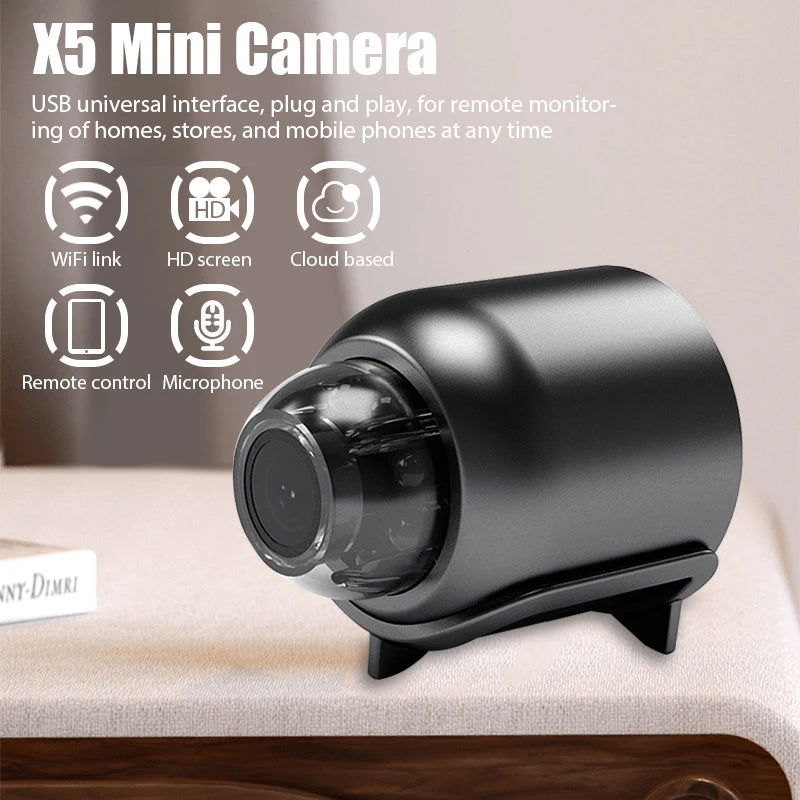 Mini Monitoring Camera 1080P Wireless Night Vision Motion Camera Detection Video Camera Home Security Camcorder Audio Recorder