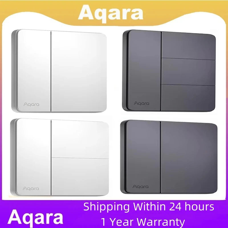Aqara Smart Wall Switch Z1 More Control Zigbee 3.0 Compatible With Single Live/Neutral Wire Design Work With Mi Home HomeKit APP