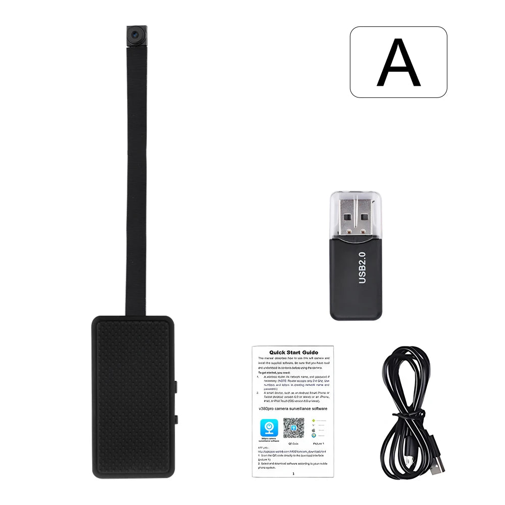 1080P HD DIY WiFi Mini Camera Portable Video Recorder Micro Camcorder P2P Wireless Webcam Loop Recording Support Remote Viewing