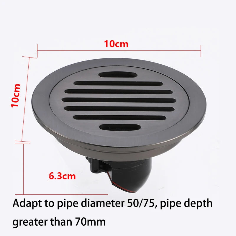 304 Stainless Steel Round Floor Drains Deodorant Drainer Shower Strainer Cover Bathroom Accessories Silver