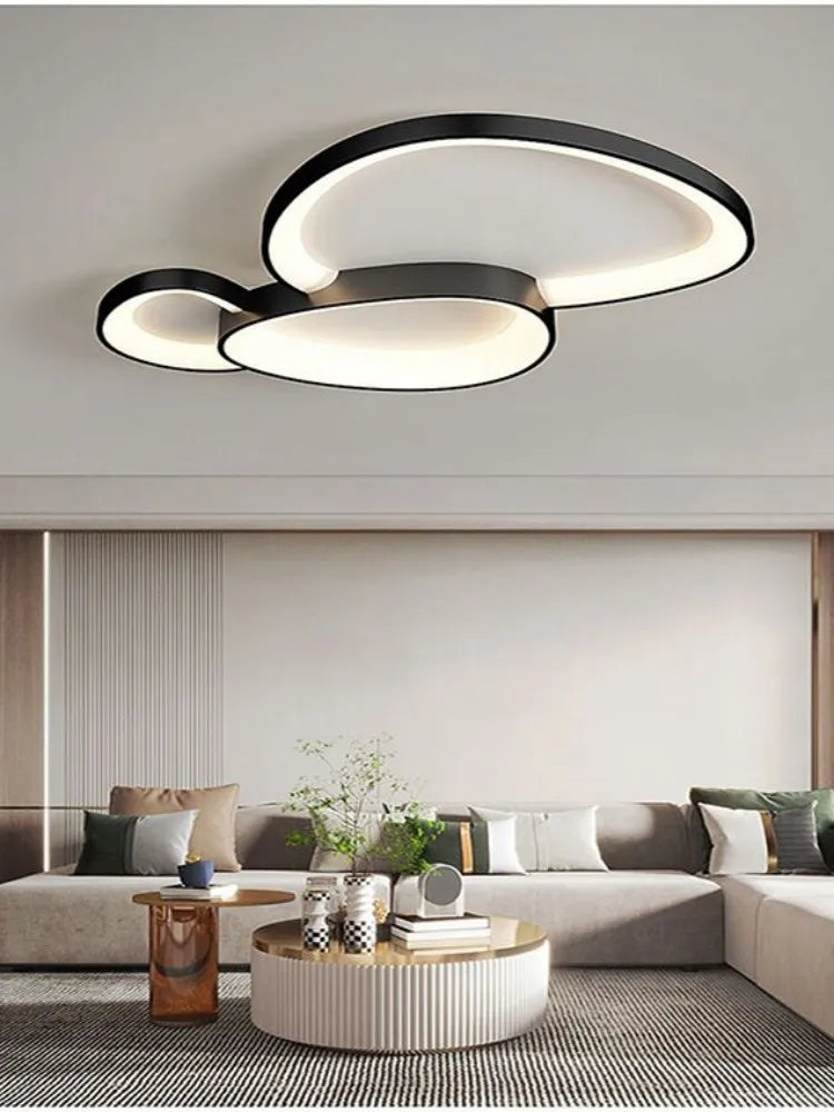 Modern Round LED Ceiling Light with Adjustable Brightness for Living Room Bedroom Dining Room Home Decor Lusters Luminaires