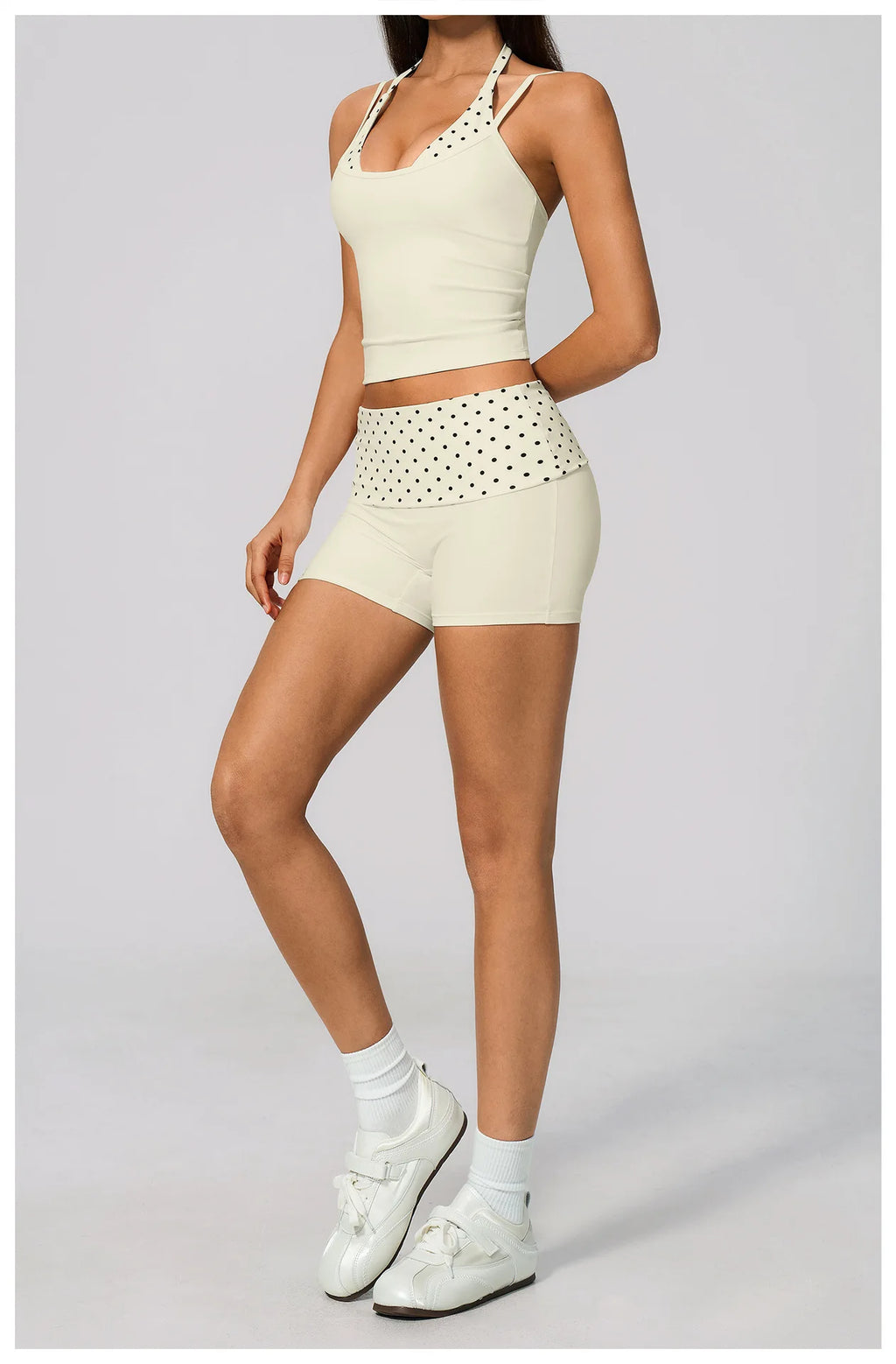 Summer 2PCS Yoga Set Women's Tracksuit Fashion Polka Dot And Striped Workout Sets Gym Outfits High Waist Butt Lift Yoga Clothes