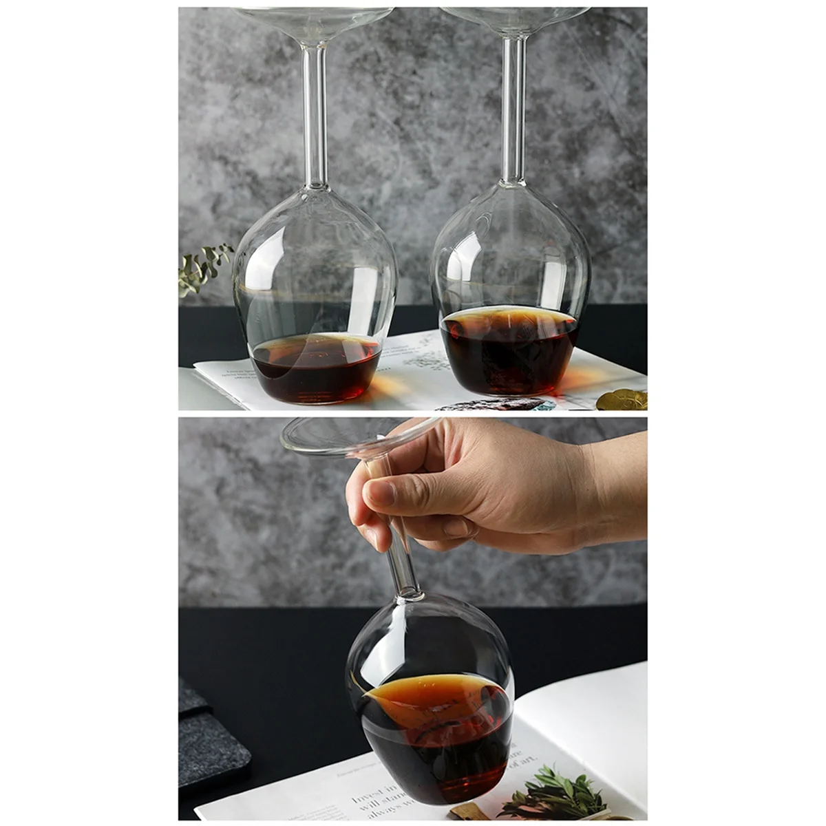 Long Stem Upside Down Wine Glass Funky Unique Stemmed Wine Glasses Upside Down Long Stem Wine Glasses