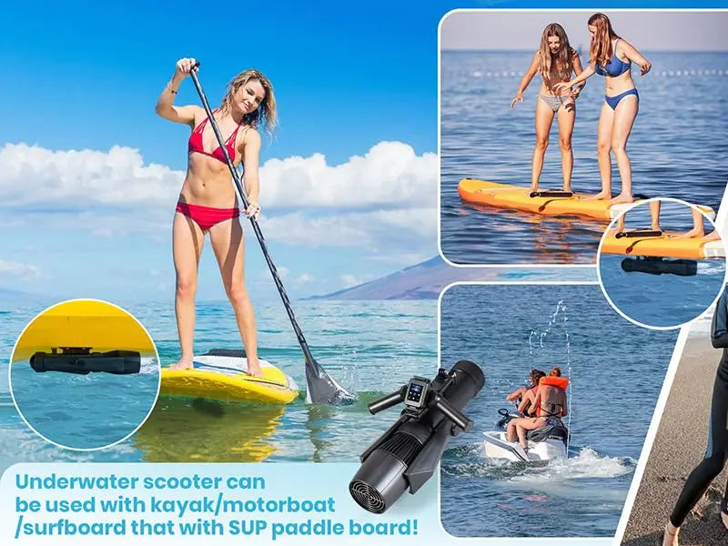 Camolech 900W Dual Battery Underwater Scooter for Adults 16AH Removable Pool Sea Scooter