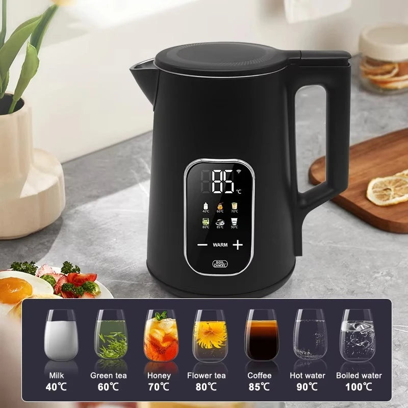 1.7L Stainless Steel Smart Electric Kettle WiFi App Control