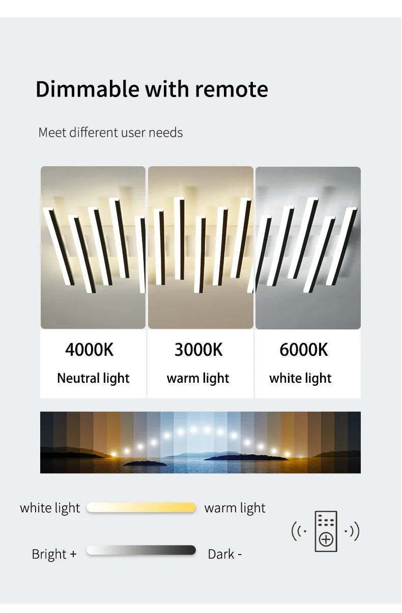 Modern Living Room Lamps Ceiling Light Interior Decoration for Home House LED Lamps for Bedrooms Linear Ceiling Light Home Lamp