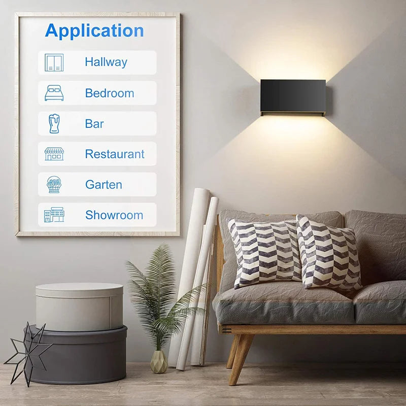 Modern Led Wall Lamp Indoor Decor Lamp Sconces Fixture for Living Room Kitchen Bedroom Waterproof Room Decoration Wall Light