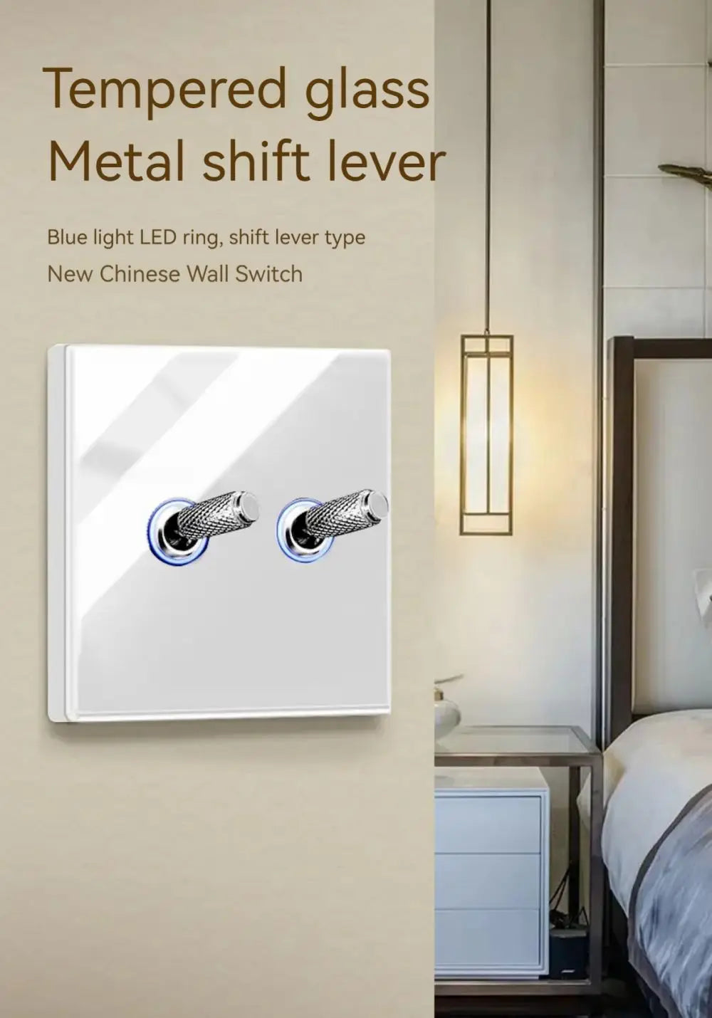 White Tempered Glass Work Driving Arm Wall Light Switch Led Indicator Light EU UK Standard 1/2/3/4gang Bedroom Usb Switch Socket