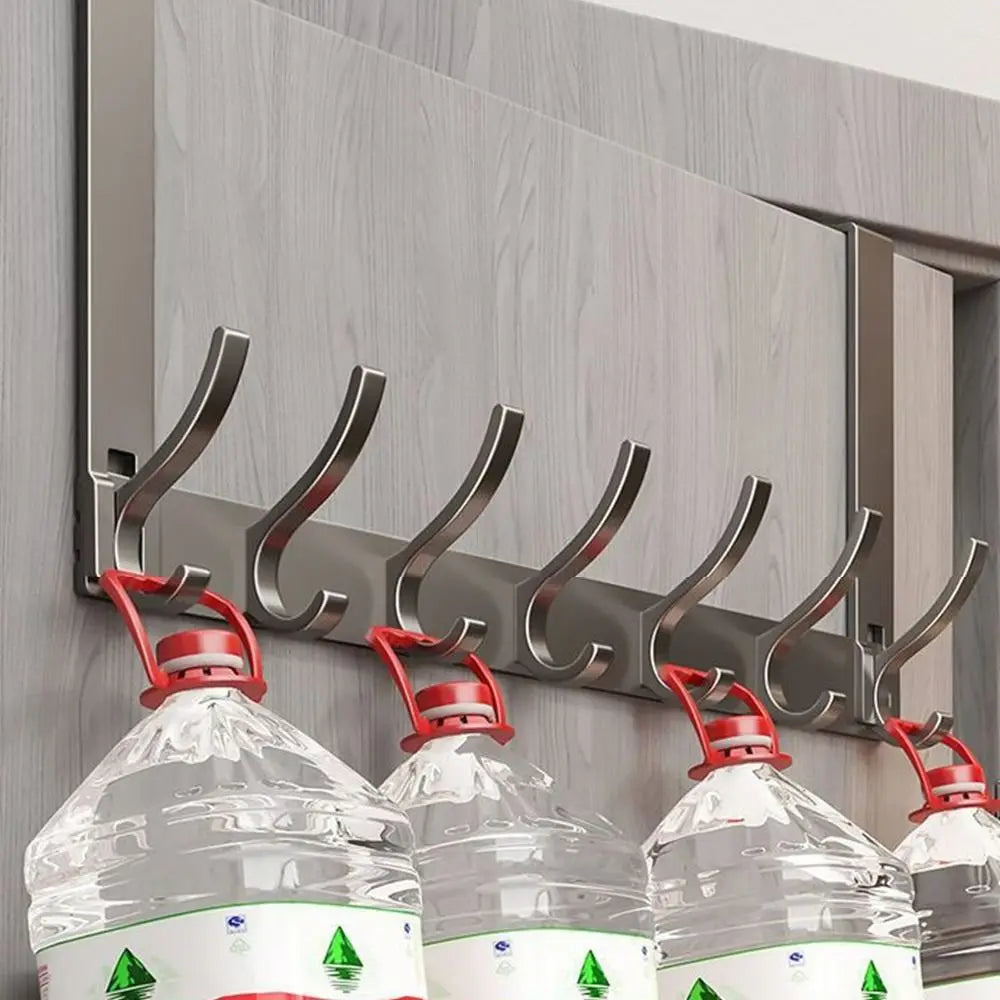 Door Behind Hook Storage Wall Hanging Clothes Hanger Coat Hook Punch-free Hanger Bedroom  Kitchen Organizer Quick Installation