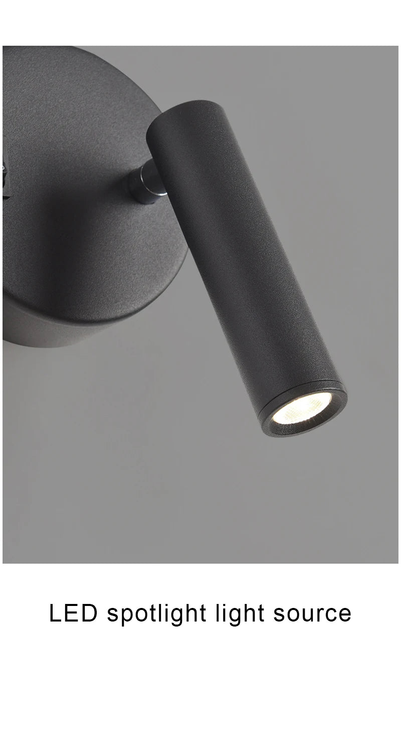 Switch Wall Lamp Modern LED Wall Light Simplicity Spotlights Indoor Lighting Room Decor For Living Room Bedroom Bedside Sconces