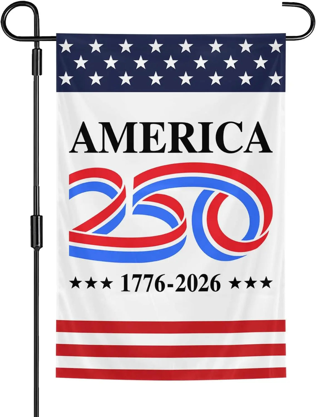 America 250th Birthday Flag 1776 2026 America 250 Years Anniversary Flag 12 x 18 Inch Double Sided Polyester Patriot Banner for