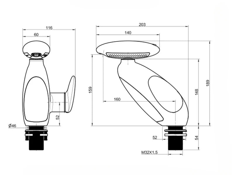 Modern Basin Faucet with Four Water Flow Options, Hot and Cold Water Mixer, Bathroom Sink Tap Faucet