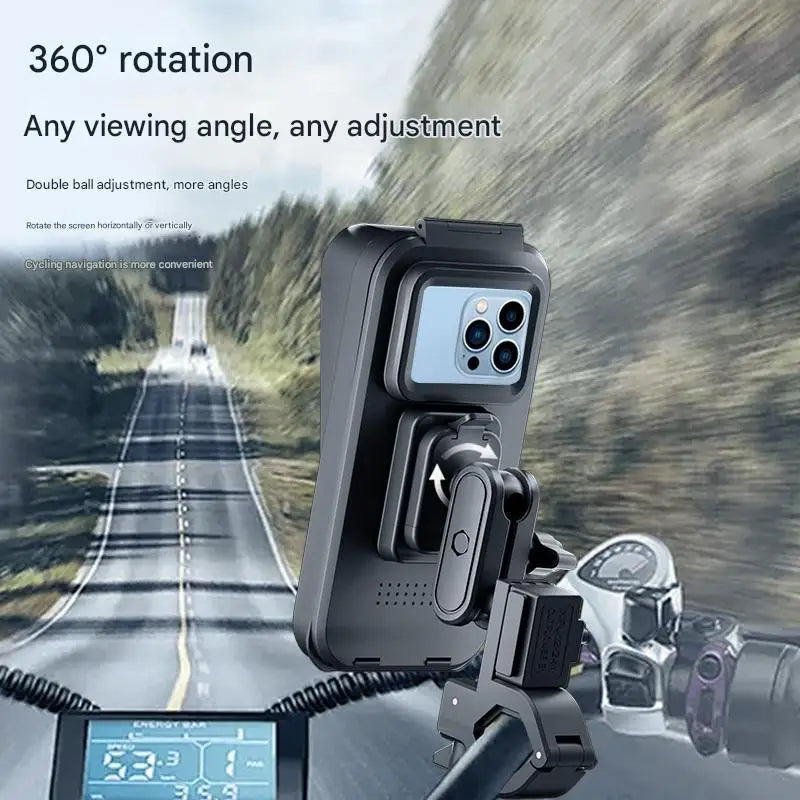Three Proof Car Phone Holder Waterproof Dustproof Anti-Fall for Motorcycles Electric Bikes Bicycles - Secure Mounting