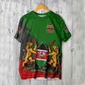 3D Printed Kenya National IndependenceDay T Shirt The Republic-of Kenya Emblem Falg Graphic Short Sleeves Vintage Tee Shirts Top