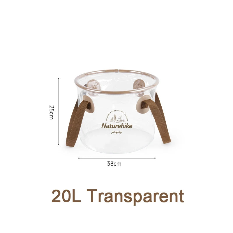 Naturehike Outdoor Camping Portable Waterproof Foldable Round Bucket Travel Wash Basin Camping Gear Multitool