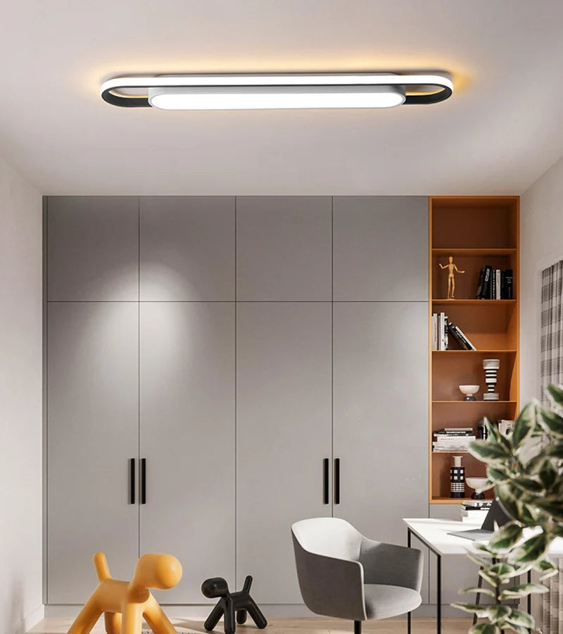 Aisle LED Ceiling Light Rectangular Home Ceiling Chandelier Bedroom Kitchen Decor Lamp Modern Indoor Lighting Living Dining Room