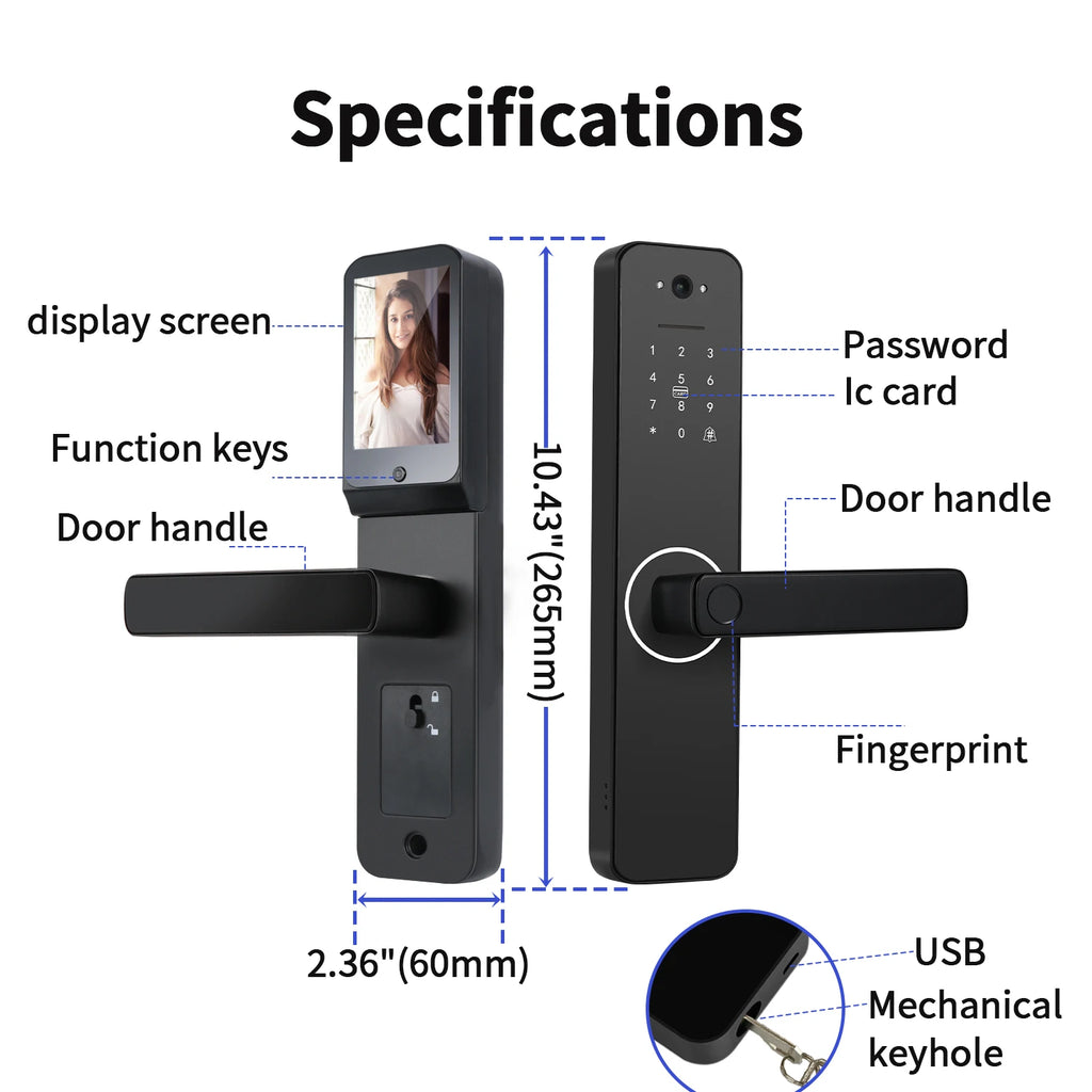 DSKDFTY Tuya wifi Smart Door Lock Digital Electronic Lock Remote APP Fingerprint Password RFID Unlock For Home house