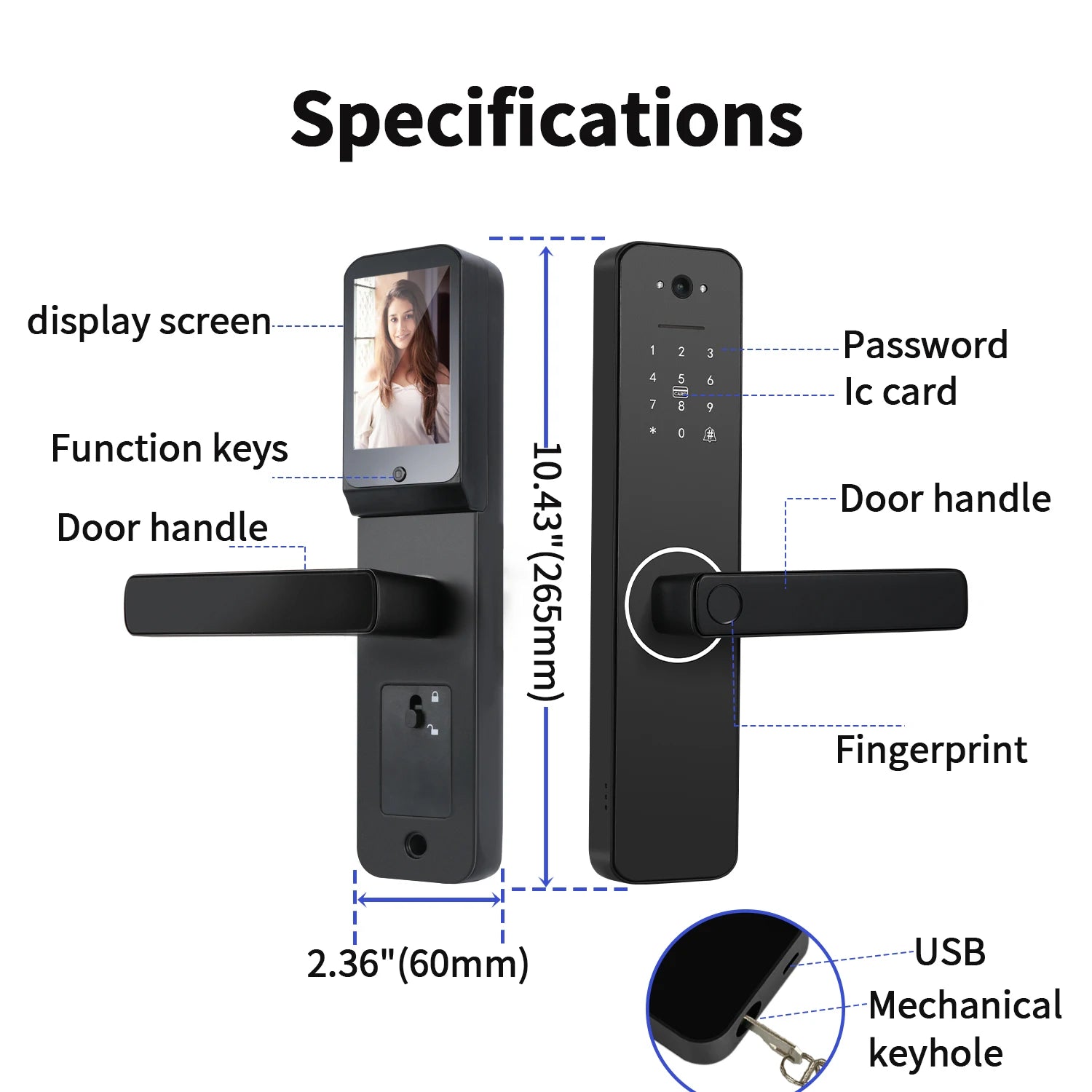 DSKDFTY Tuya wifi Smart Door Lock Digital Electronic Lock Remote APP Fingerprint Password RFID Unlock For Home house