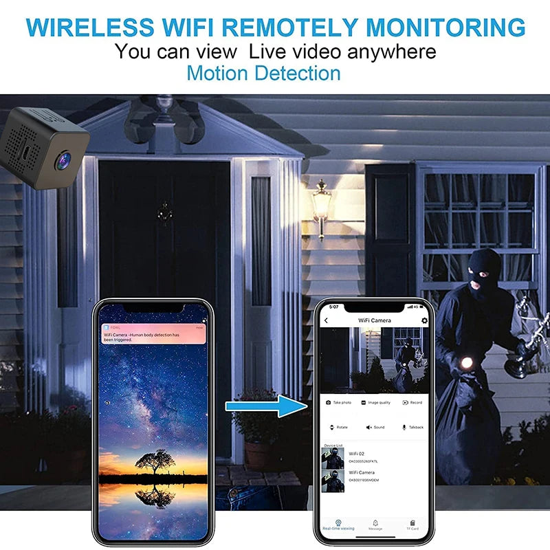 Mini Camera WiFi 1080P HD Wireless Security Monitor For Home Night Version Protection Remote Intelligent Camcorder 2026 New ﻿