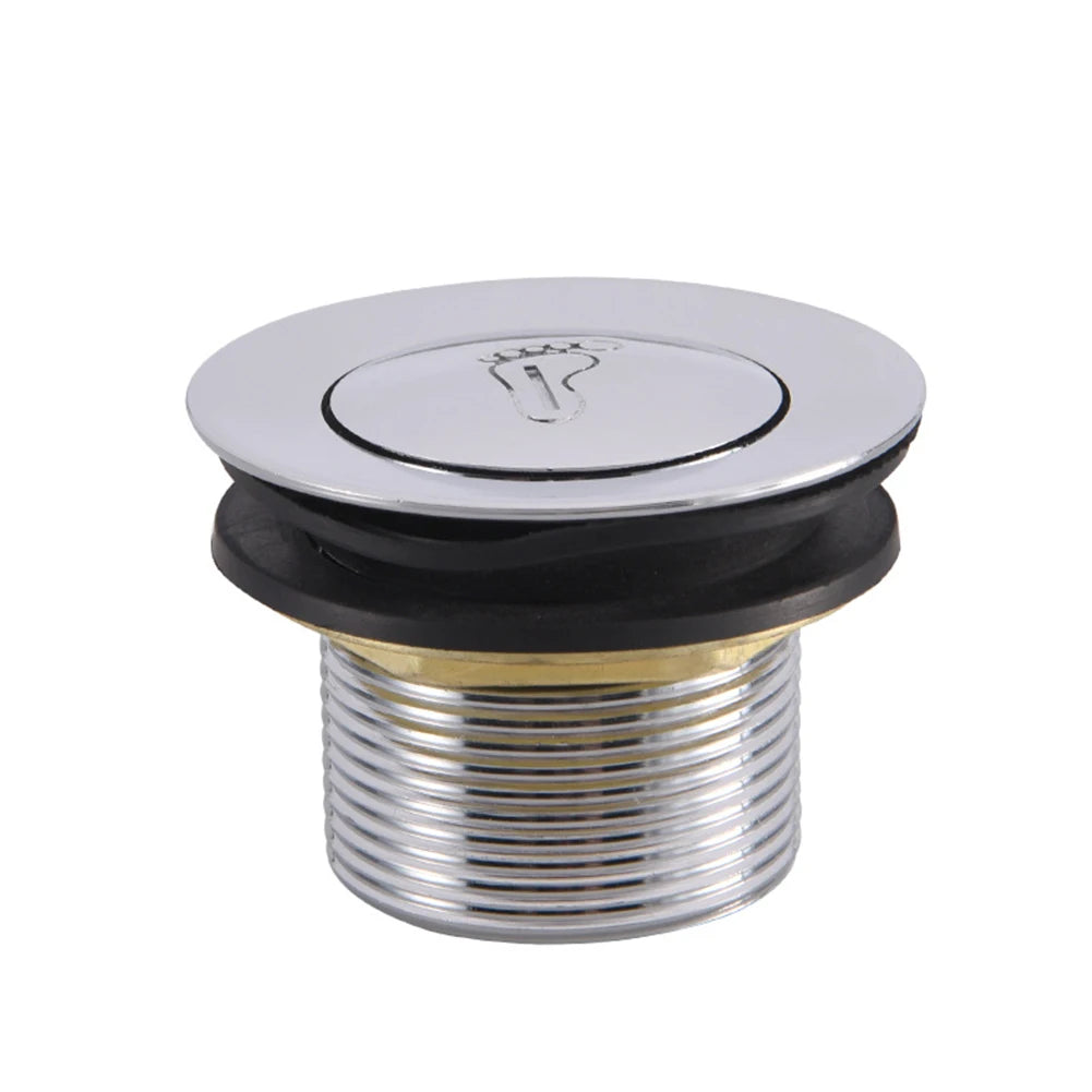 Waste Drain Pop Up Drain Easy To Install Water-tight Seal Alloy+Brass+Plastic Bathroom Bathtub Drain Plug Silver Brand New