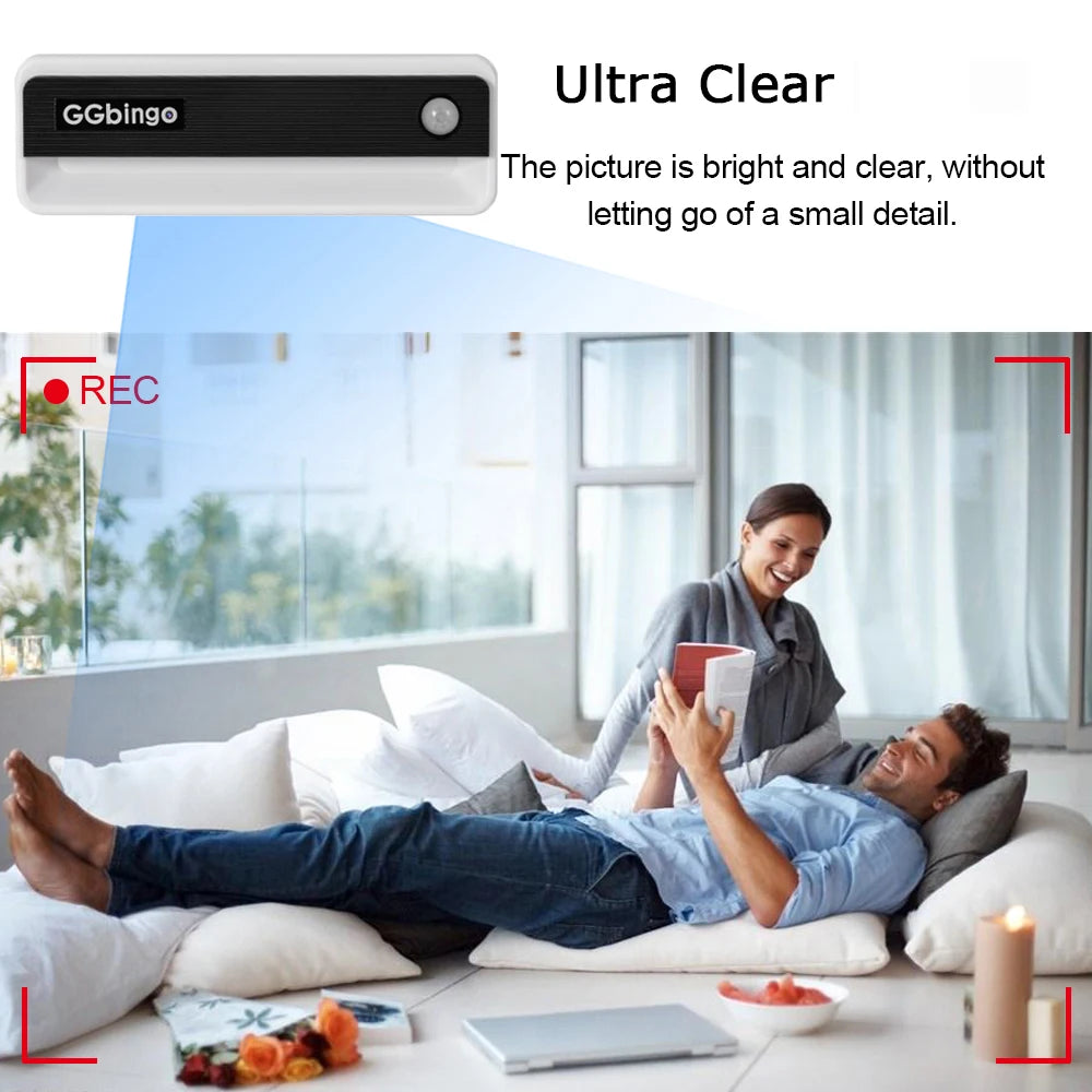 4K HD 1080P Mini Camera Battery Operated Home Monitori Camera DVR Function Human Body Induction Night Light Human Body Detection
