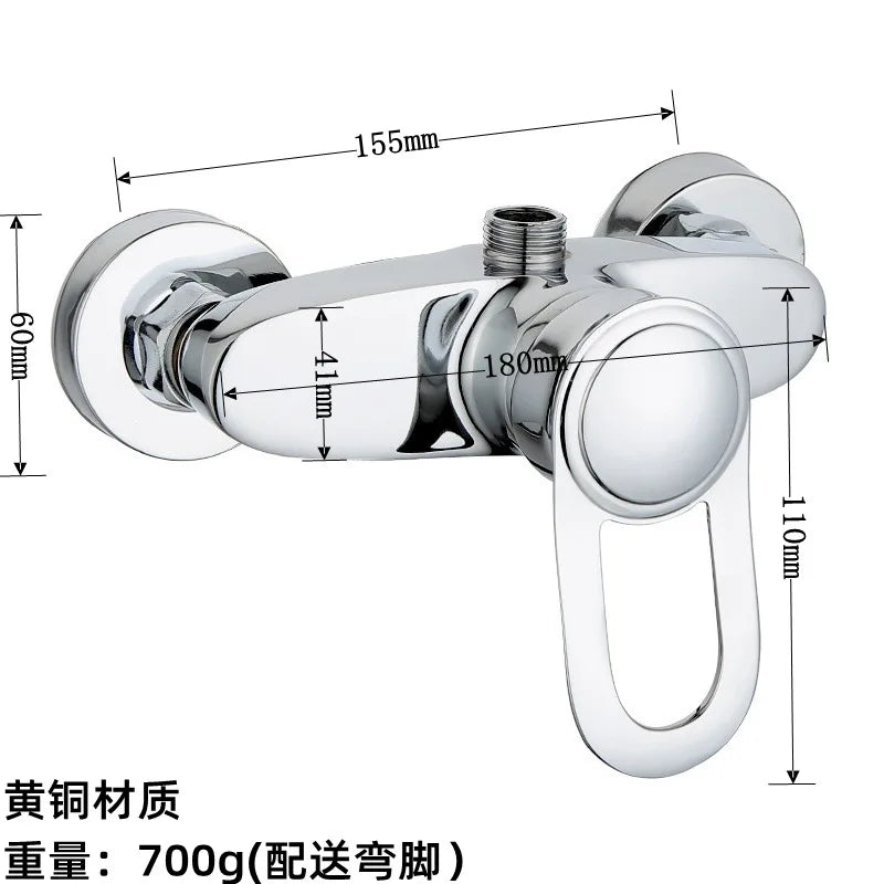 Brass Shower Faucet Mixer Valve Set with Shower Head and Hidden Switch for Bathroom Hot and Cold Water Tap  Bath