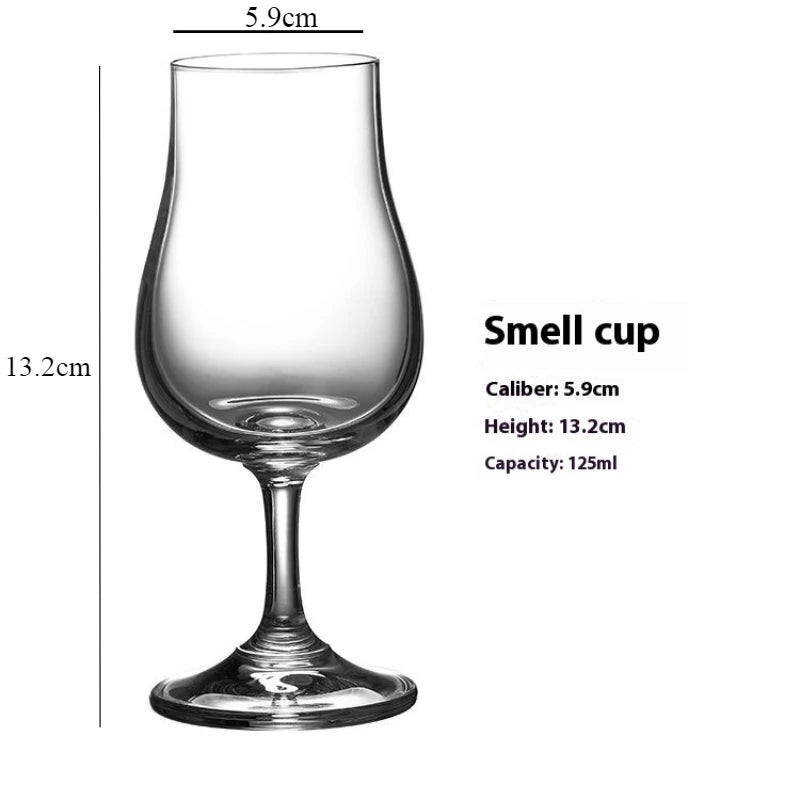 125ML Whiskey Crystal Glass Family Banquet Wine Cup Luxury Brandy Wine Glass Thick Bottom Glass Bar Party Wine Set