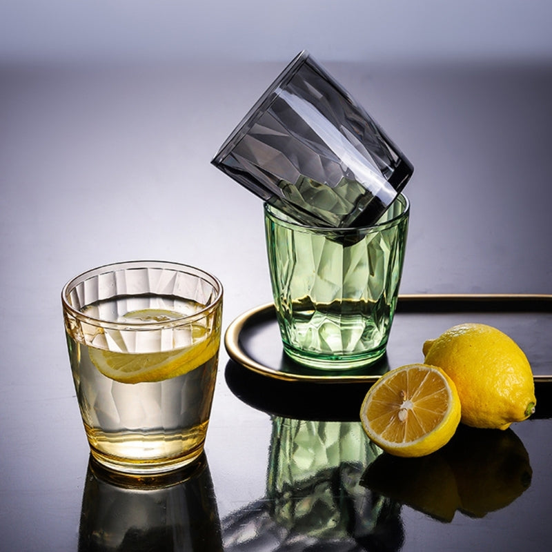 Unbreakable Acrylic Drinking Glasses Shatterproof Water Tumblers 210ml Reusable Champagne Fruit Juice Beer Cup for Bar