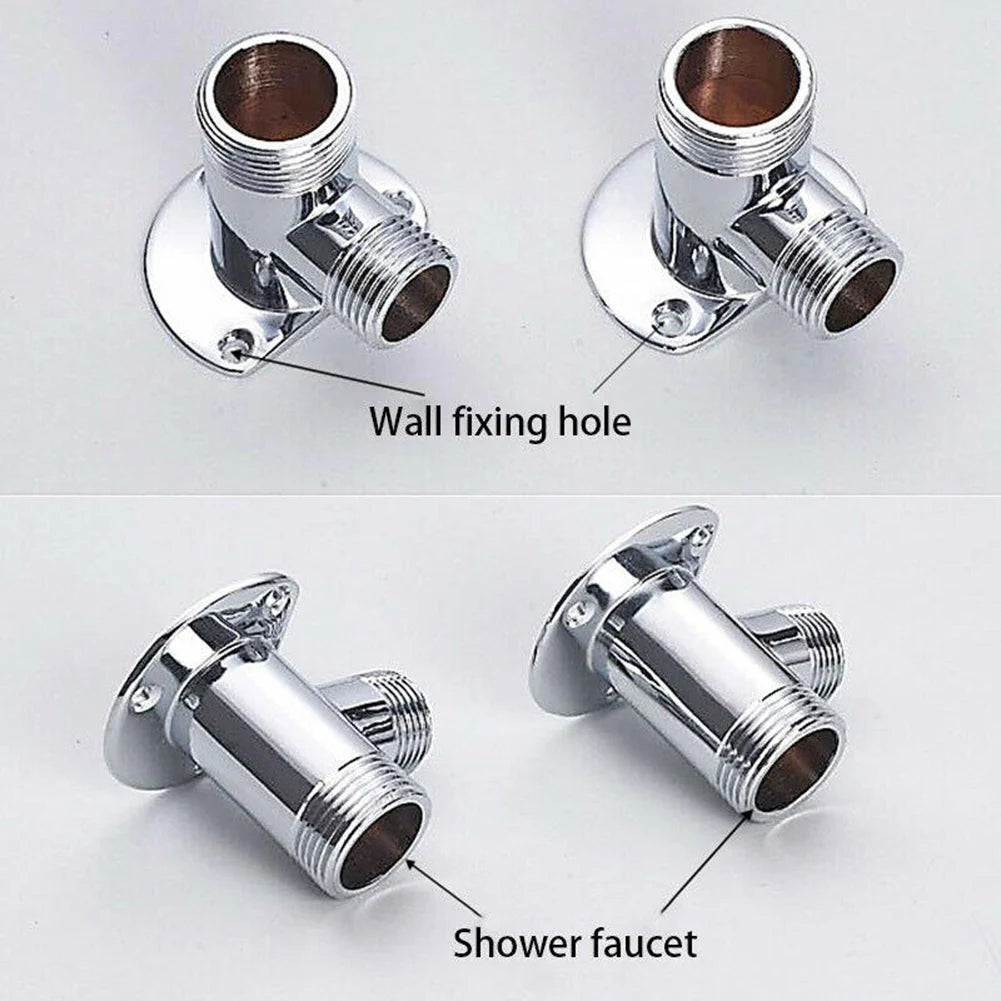 Stainless Steel Shower Arm Extension Arm Joint Shower Nozzle Bottom Hose Wall Mounted Shower Head Arm Bathroom Accessories