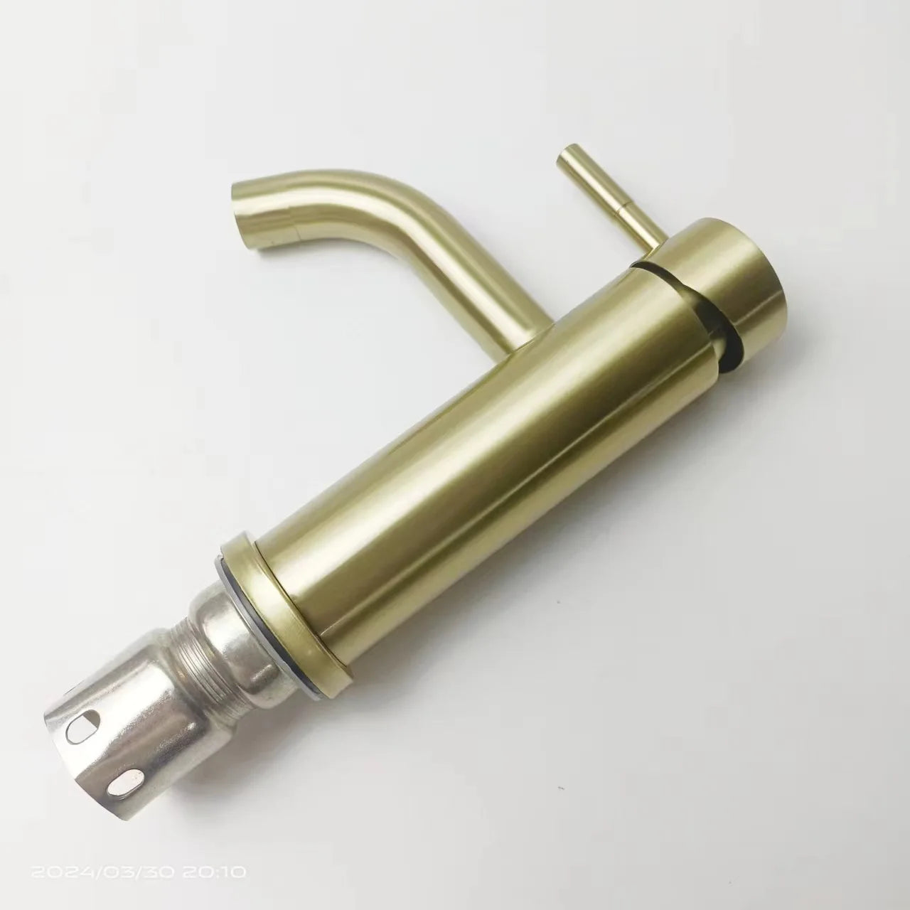 Gold Bathroom Faucet Stainless Steel Bathroom Basin Faucet Cold And Hot Water Mixer Sink Tap Single Handle Deck Mounted Brushed