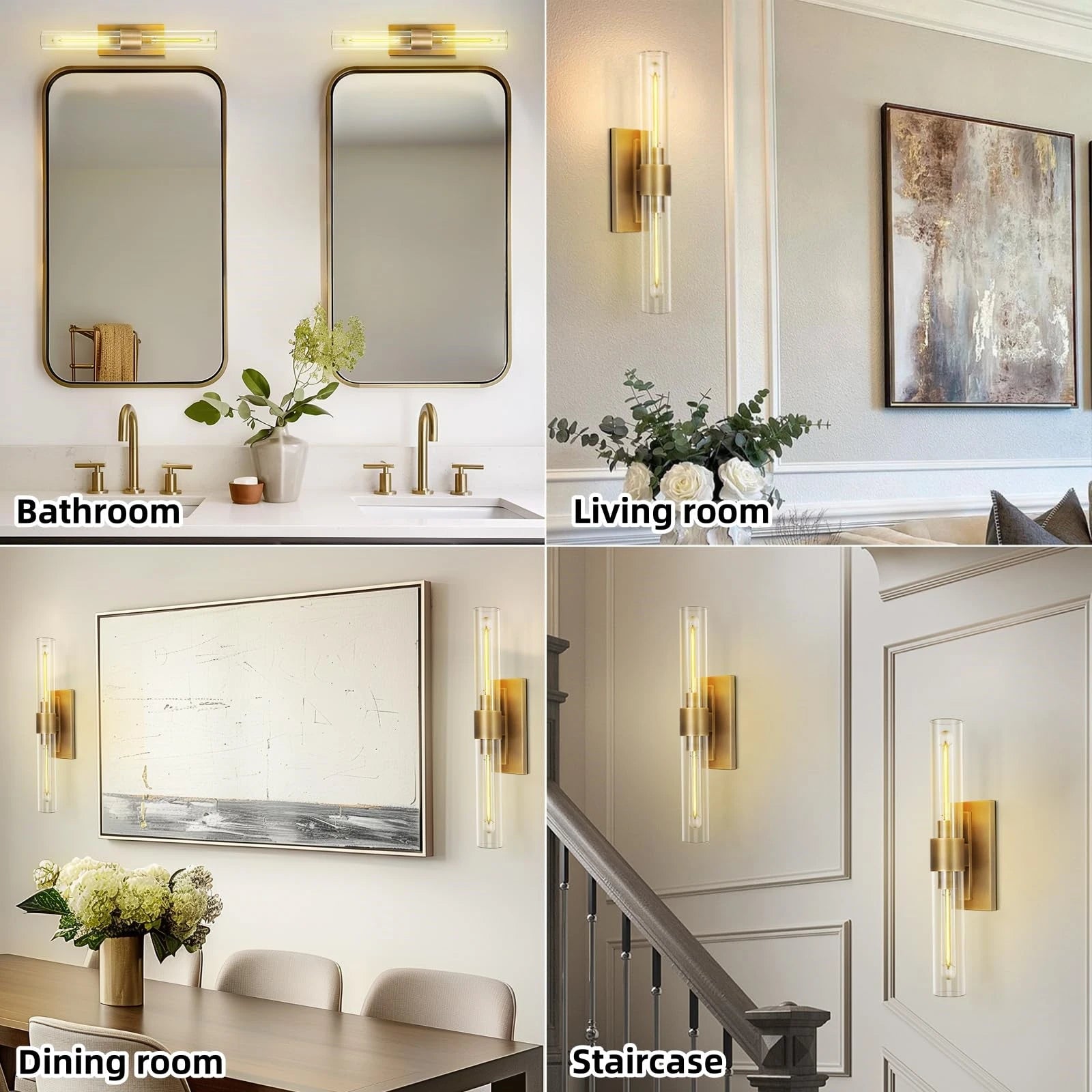 Modern Led Double Head Glass Wall Light For Living Room Bedroom Bathroom Loft Wall Lamps Luxury Indoor Room Decor Mirror Sconces