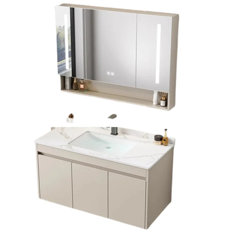 Wall Basin Bathroom Cabinet Set Sink Mirrors Shelves Bathroom Cabinets Storage Organizer Mobile Bagno House Accessories