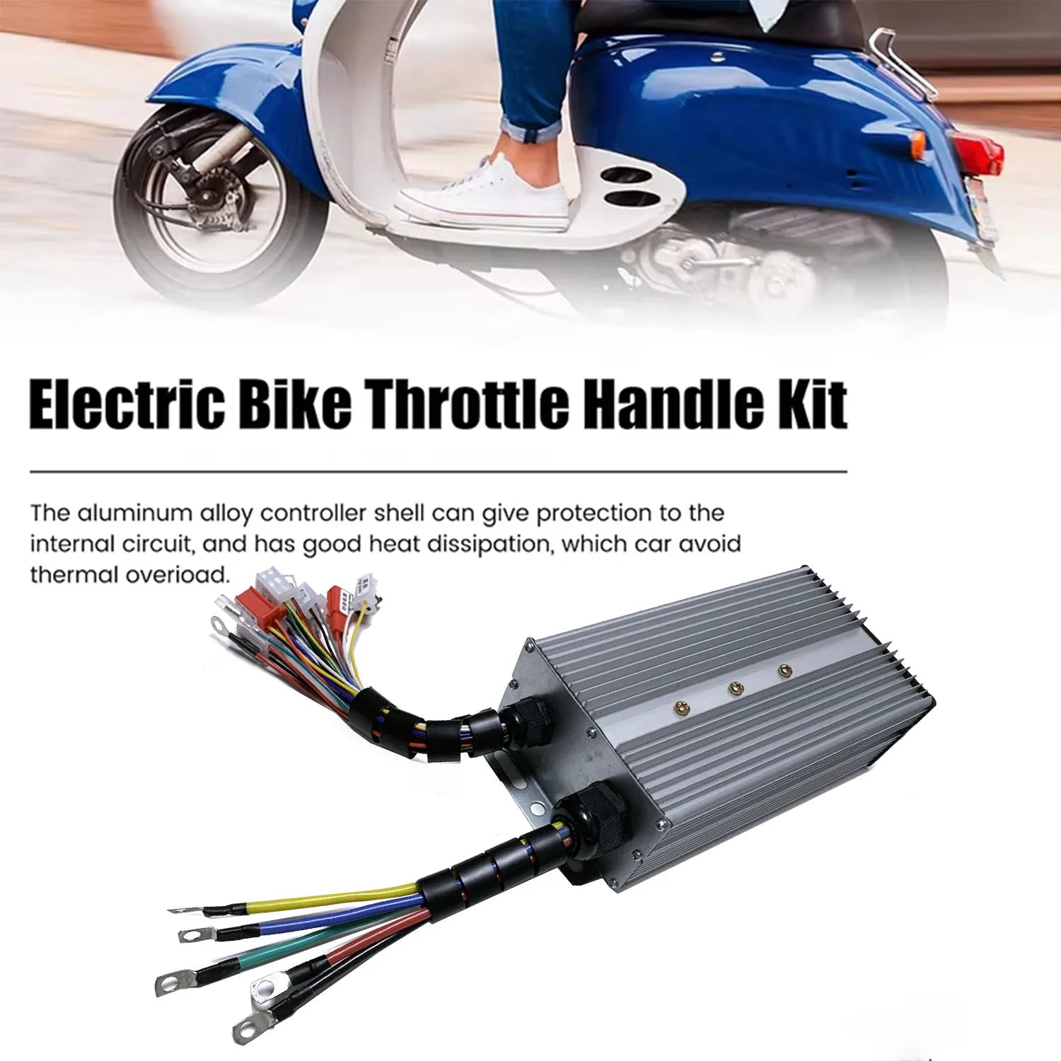 Electric Bicycle Controller 36V 48V 72V 84V 1000W 1500W 2000W 2500W 3000W 5000W 60-80A Triciclo FOC Controller for E- Scooter